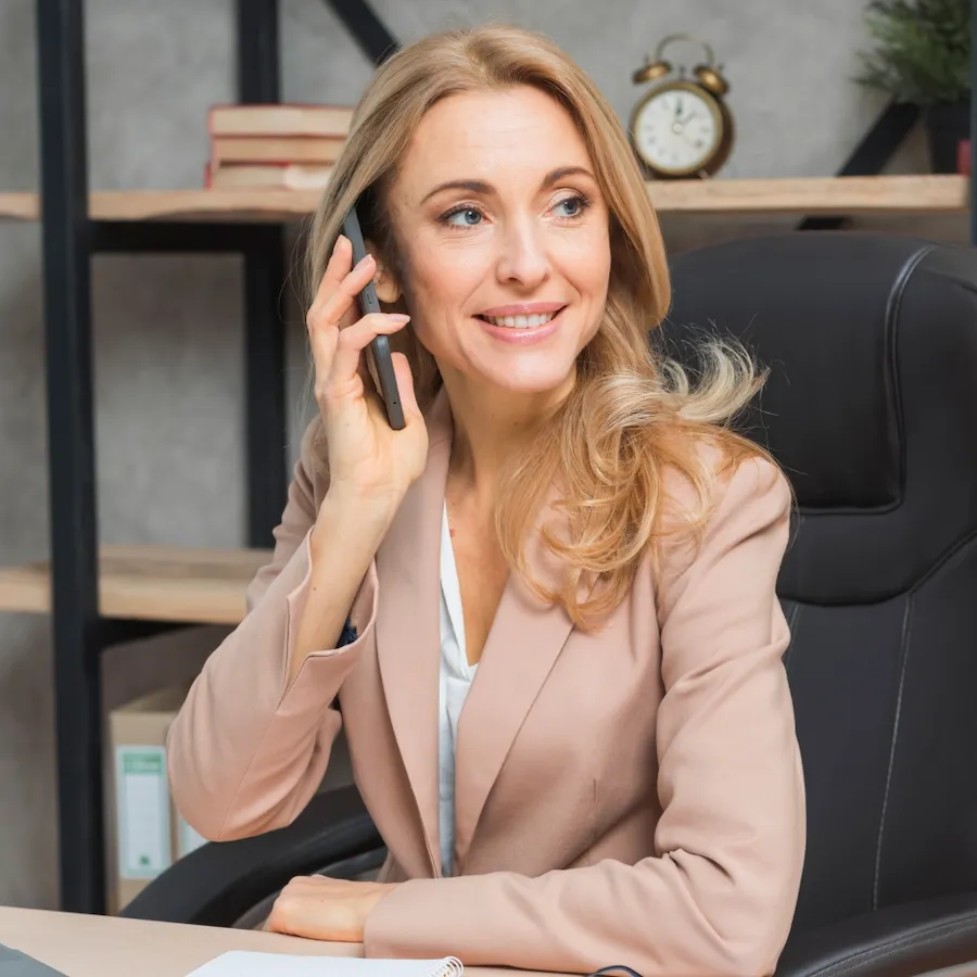 Lawyer on a phone call at the office